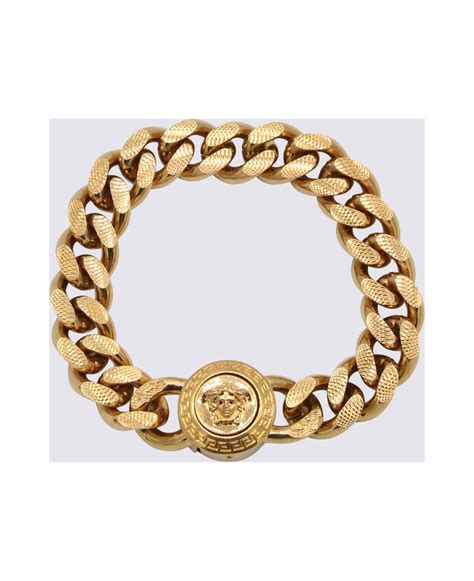 gold bracelet versace|Versace goldtone bracelet.